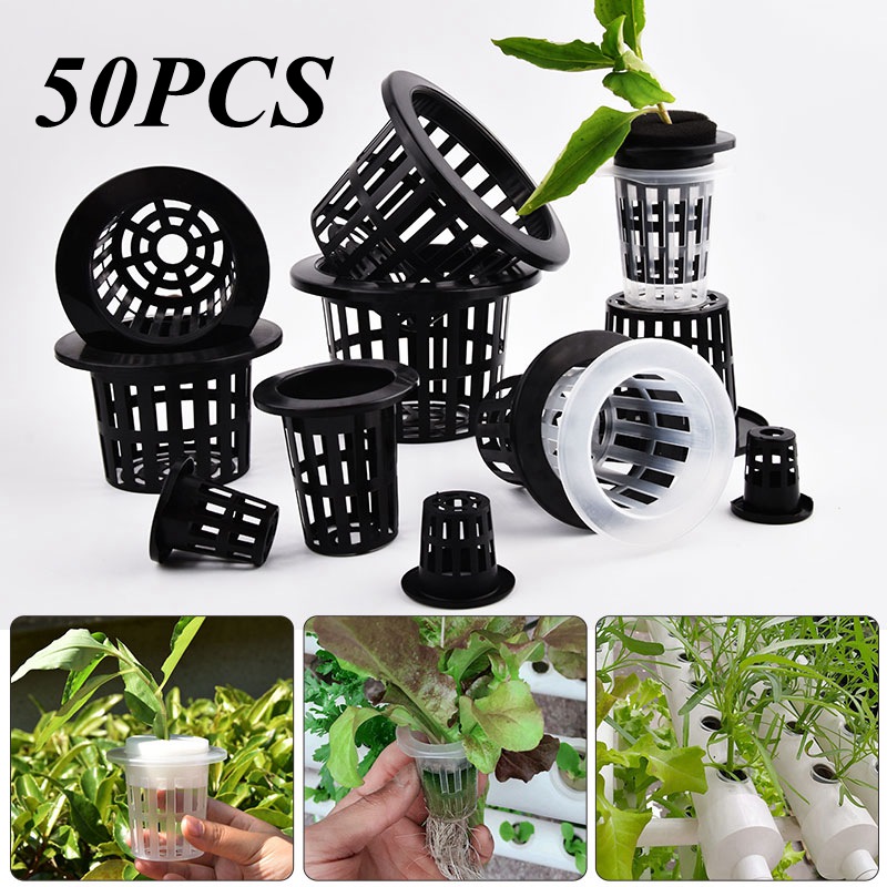 50Pcs Black White Soilless Mes - огляд і ціна Hydroponic Grow Pod