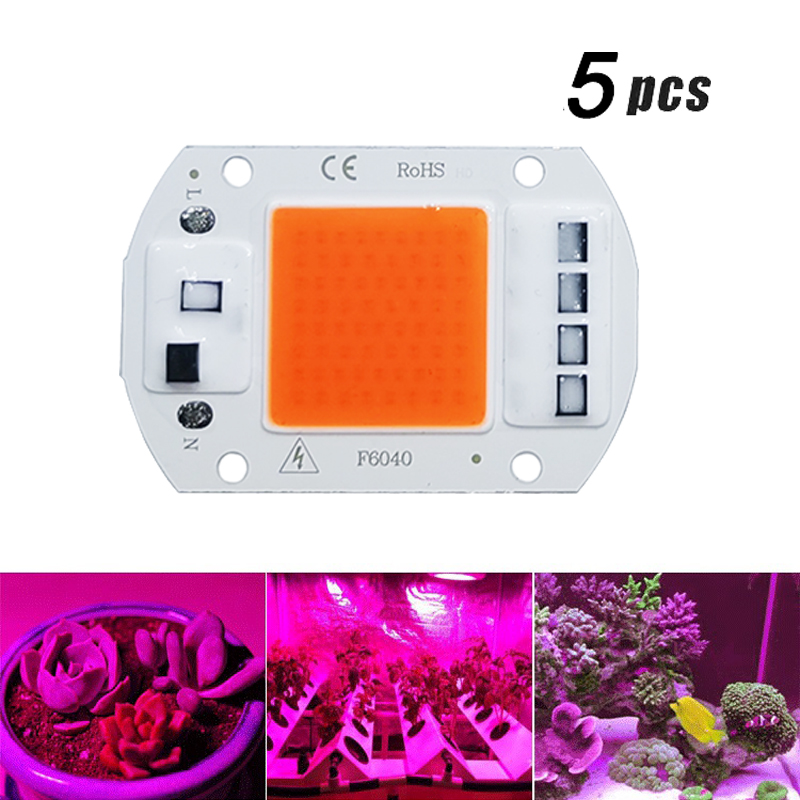 5Pcs LED Grow COB Light Chip F - огляд і ціна Plant Grow Light Full Spectrum