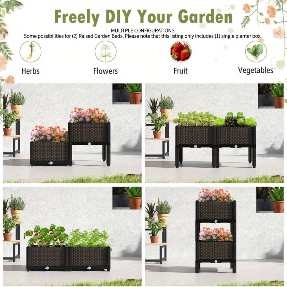 Garden Raised Bed, Elevated Fl - огляд і ціна Self Watering Planter